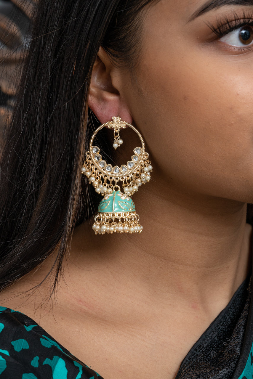 Green jhumkas 2025