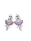 Victorian Indian Kundan Pink & Blue Earrings