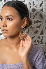 Grape Gold Plated Indian Hoops