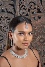 || ELITSA 2 || Silver Necklace with Earrings & Tikka