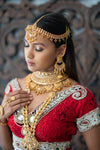 || KIORA || Heritage Style Indian Gold Bridal Set in Champagne Stones