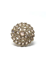 Swirl Ring with Champagne Stones