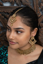 || HASEENA || Neutral Choker Necklace with Earrings & Tikka