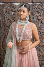 || RAINA || Full Silver Indian Bridal Set in White Pearls with Polki Stones