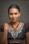 || NIRA || Indian Long Necklace Set in Black