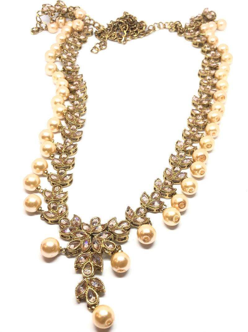 || CHANDA || Indian Saree Belt or Haar Champagne Pearls