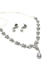 || SUKH || Dark Silver Fine Necklace & Earrings Set