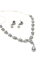 || SUKH || Dark Silver Fine Necklace & Earrings Set