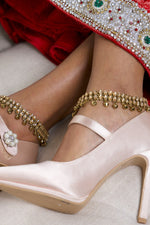 Gold Indian Anklets (Payal) with Bells