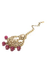 || SAPNA || Necklace with Earrings & Tikka with Red Glass Beads