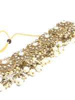 || PARI || Choker Necklace with Earrings & Tikka and White Pearls