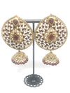 || SAAJAN || Gold & Maroon Tikka with Earrings