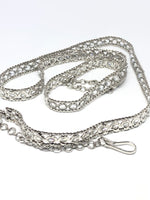 || GEET || Silver Saree Belt with Clear Stones