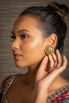 Indian Style Gold Round Studs
